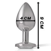 Intense metal butt plug size L Silver