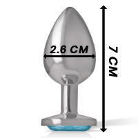Intense Metall Analplug Gr&ouml;&szlig;e S Blau