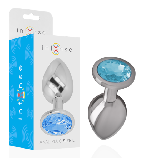 Intense Metall Analplug Gr&ouml;&szlig;e L Blau