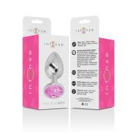 Intense metal butt plug size S Pink