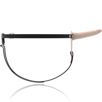 Fetish Submissive Silicone Strap-On Vibrator Flesh 15 cm