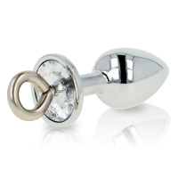 OHMAMA Analplug mit Ring  transparenter Kristall 1,5 cm