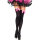 Leg Avenue Nylon Thigh Highs With Bow Black / Pink - One Size