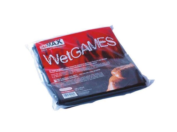 SexMAX WetGames 180 x 220 cm Lacklaken schwarz