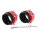 OHMAMA handcuffs with lock buckle black-red