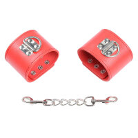 OHMAMA Handfesseln mit Schnappverschluss Rot