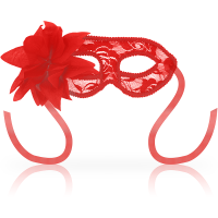 OHMAMA Red mask with lace and flower
