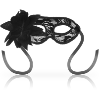 OHMAMA Maske Schwarz mit Spitze und Blume