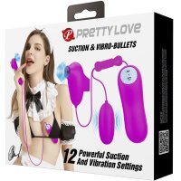 Pretty Love Klitoris-Sauger mit Vibro-Ei pink