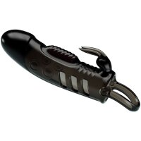 Pretty Love Sloane penis sheath with rabbit vibrator black