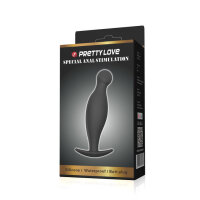 Pretty Love silicone anal plug extra stimulation black 3 cm