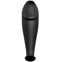Pretty Love Silikon Anal Plug Penis-Design mit 12 Vibration schwarz 3 cm