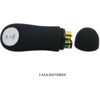 Pretty Love Silikon Anal Plug Penis-Design mit 12 Vibration schwarz 3 cm