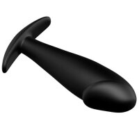 Pretty Love Silikon Anal Plug Penis-Design mit 12 Vibration schwarz 3 cm