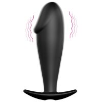 Pretty Love Silikon Anal Plug Penis-Design mit 12 Vibration schwarz 3 cm