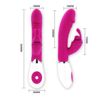 Pretty Love Flirtation Gene Rabbit Vibrator pink