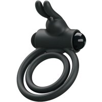 Pretty Love Osmond Doppelpenisring mit Klitorisstumilation schwarz