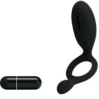 Pretty Love Ethel cock ring with clitoral stimulation black