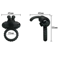 Pretty Love Eudora Penisring mit Klitorisstimulation schwarz