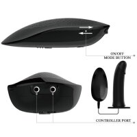 Pretty Love Vito Strap on Dildo with Vibration black 17.3 cm