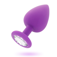 Intense Analplug in Flieder mit Stein
