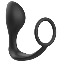 Addicted Toys Anal Plug And Cock Ring Black
