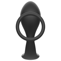 Addicted Toys Anal Plug And Cock Ring Black