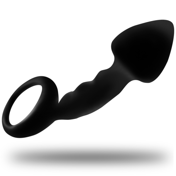 OHMAMA Anal plug with ring black 12.2 cm