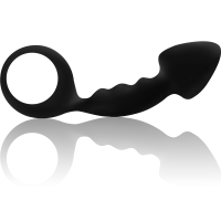 OHMAMA Anal plug with ring black 12.2 cm