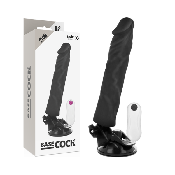 Basecock Vibrator 21 cm Schwarz