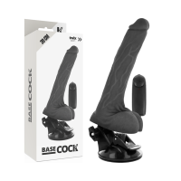 Basecock Vibrator mit Penisverl&auml;ngerer 20 cm Schwarz