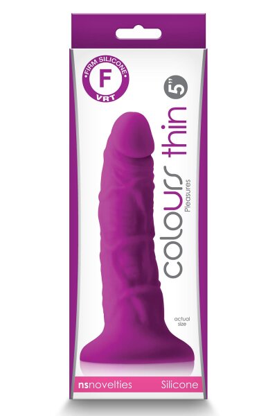 Colours Pleasures Thin 5" Dildo Purple 12,7 cm