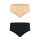 Bye Bra - Invisible High Brief Natur + Black S - XXL