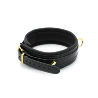 Shiny Black Leather Collar