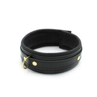 Shiny Black Leather Collar
