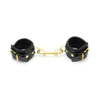Shiny Black Leather Handcuff