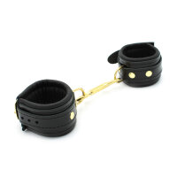 Shiny Black Leather Handcuff