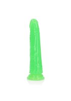 Slim Realistic Dildo with Suction Cup - Glow in the Dark - 17,5 cm