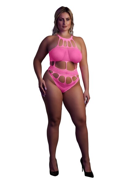 Shots Ouch! UV-Neon Body Plussize pink