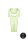 Shots Ouch!  UV-Neon Langarm  Crop Top und langer Rock Onesize gr&uuml;n