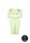 Shots Ouch!  UV-Neon Langarm Crop Top und langer Rock Plussize gr&uuml;n