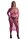Shots Ouch!  UV-Neon Langarm Crop Top und langer Rock Plussize pink