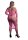Shots Ouch!  UV-Neon Langarm Crop Top und langer Rock Plussize pink