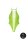 Shots Ouch! UV neon bodysuit with cut-outs plus size green