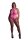 Shots Ouch! UV neon bodysuit with cut-outs plus size pink