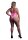 Shots Ouch! UV neon bodysuit with cut-outs plus size pink