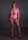 Shots Ouch! UV neon bodysuit with cut-outs plus size pink