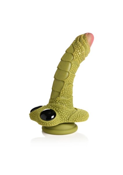 Swamp Monster Scaly Silicone Dildo Black 24 cm