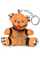 Gagged Teddy Bear Keychain Brown
