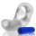 H&uuml;nkyjunk Buzzfuck Sling with Taint Vibe Vibrating Cock Sling Clear Ice